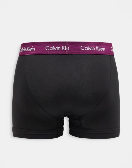 Calvin Klein – Svarta boxershorts med färgade midjeband, 3-pack, 2 av 4