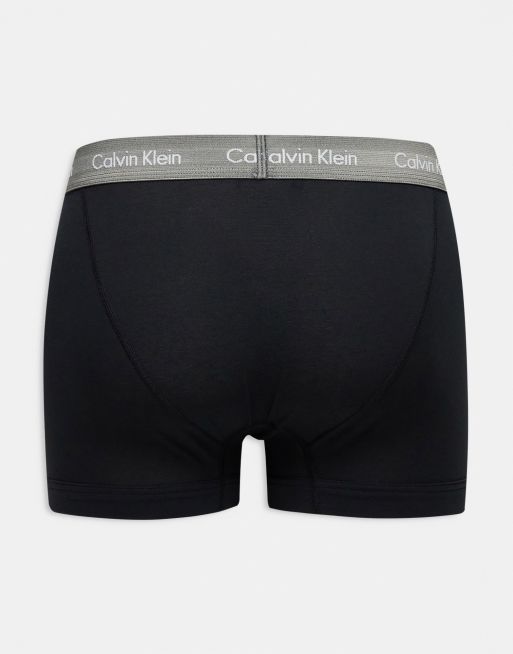 Calvin Klein – Svarta boxershorts med färgade midjeband, 3-pack, 2 av 4