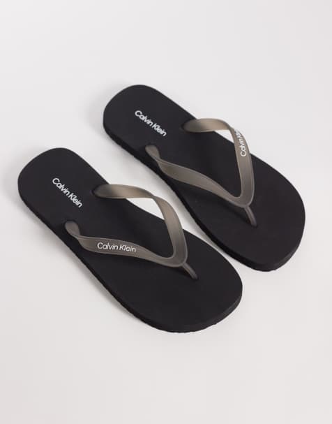 Calvin Klein – Svarta, genomskinliga flip flops - view 1