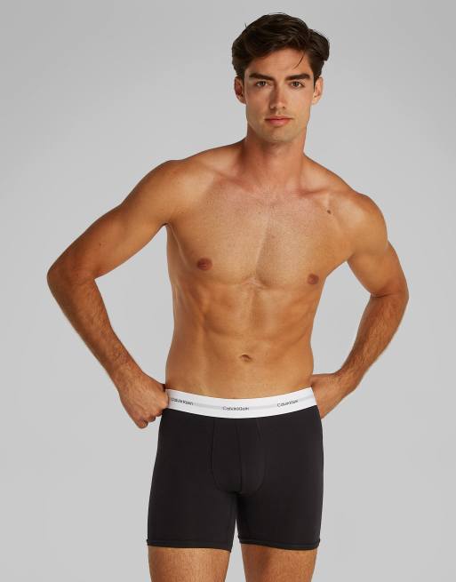 Calvin Klein – Svarta, grå och lila boxershorts i stretchig bomull och modal, 3-pack, 2 av 3