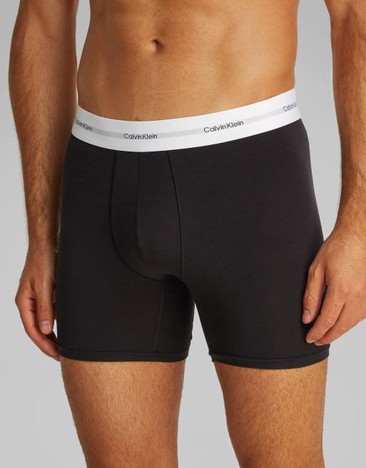 Calvin Klein – Svarta, grå och lila boxershorts i stretchig bomull och modal, 3-pack, 3 av 3