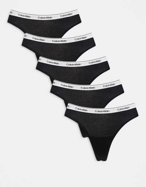 Calvin Klein – Svarta stringtrosor med logga, 5-pack - view 1