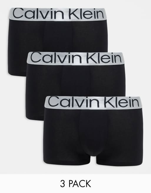 Calvin Klein – Svarta trunks i bomull, 3-pack