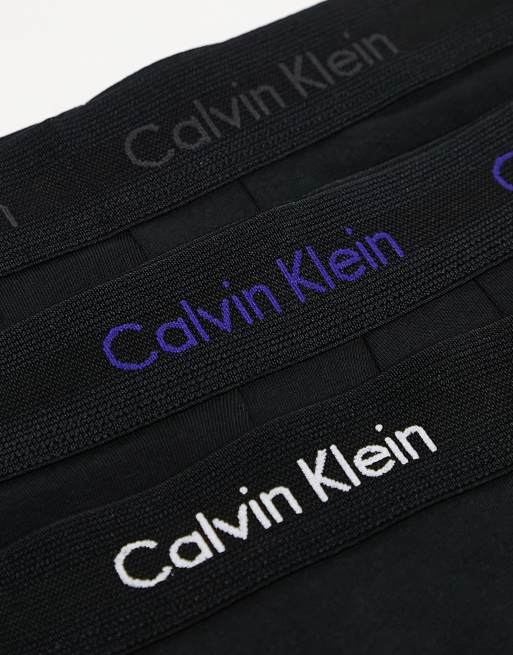 Calvin Klein – Svarta trunks med kontrasterande logga på midjebandet, 3-pack , 4 av 4