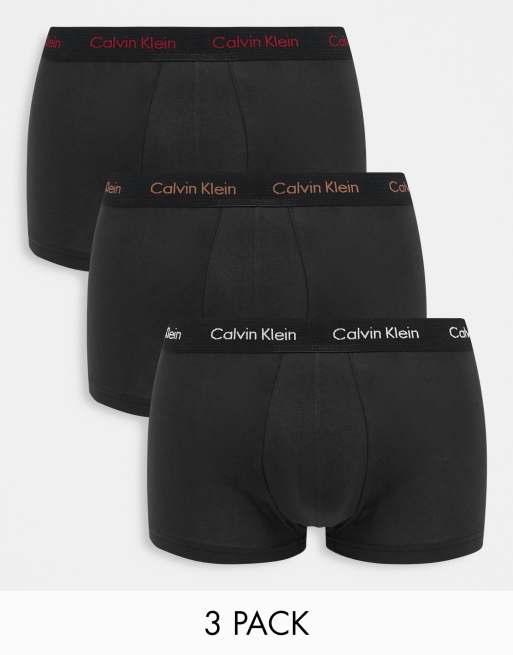 Calvin Klein – Svarta trunks med låg midjan, 3-pack