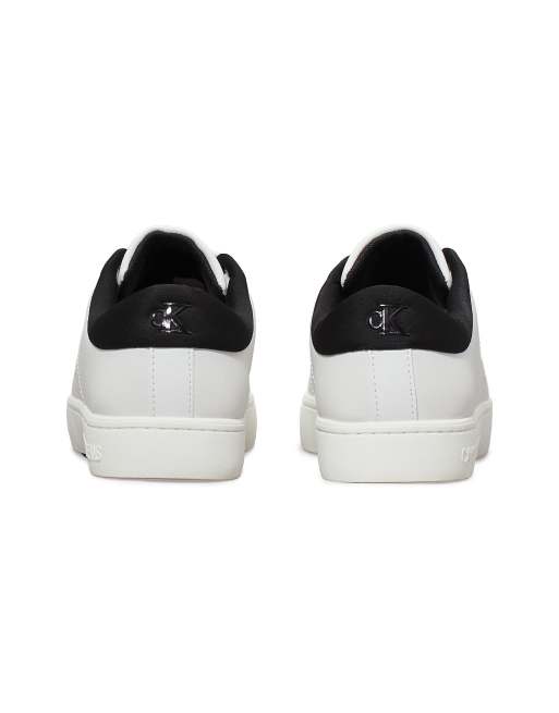 Calvin Klein – Svartvita, klassiska sneakers med kupad sula, 3 av 5