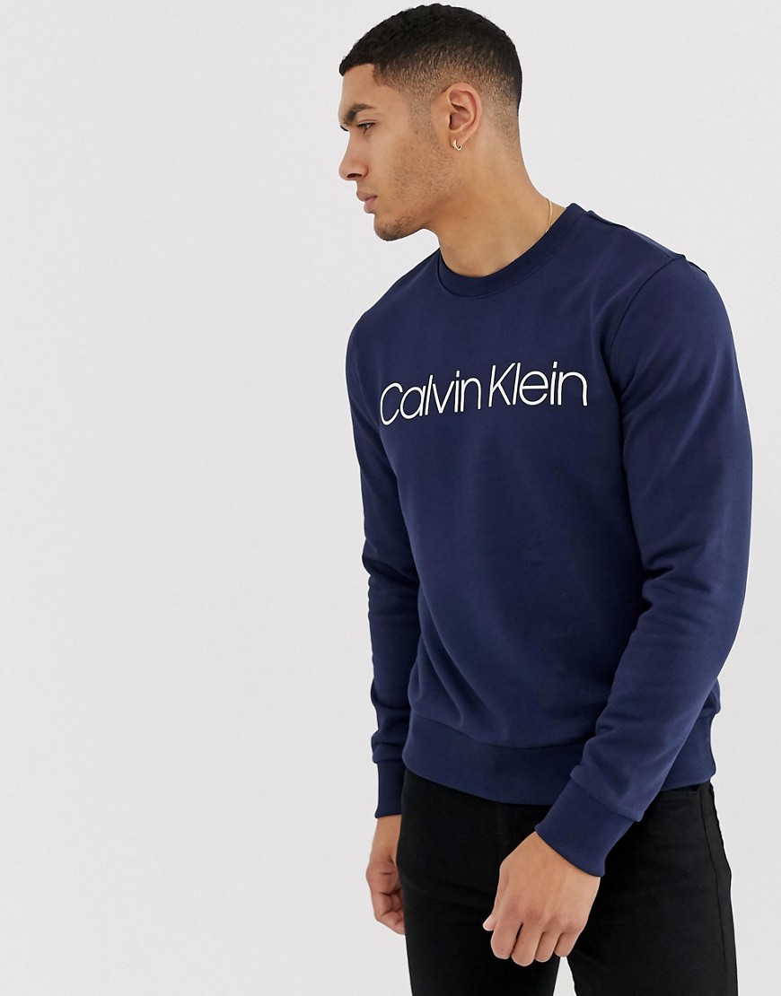 Calvin Klein - Sweatshirt met logo in marineblauw
