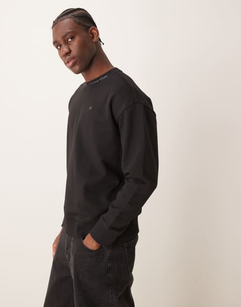 Calvin Klein - Sweatshirt met logo in zwart - view 1