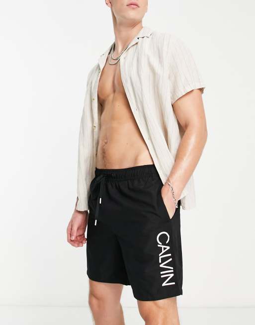 Black calvin outlet klein swim shorts