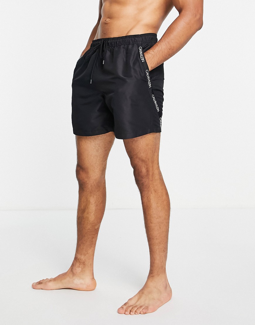 Civic Altijd contrast Shop Calvin Klein Swim Trunks In Black With Taping