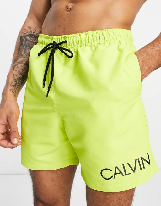 Calvin klein swim shorts green sale