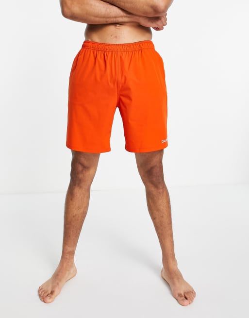 Calvin klein deals orange swim shorts