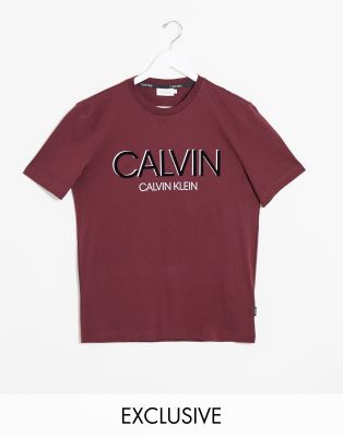 t shirt calvin klein rouge