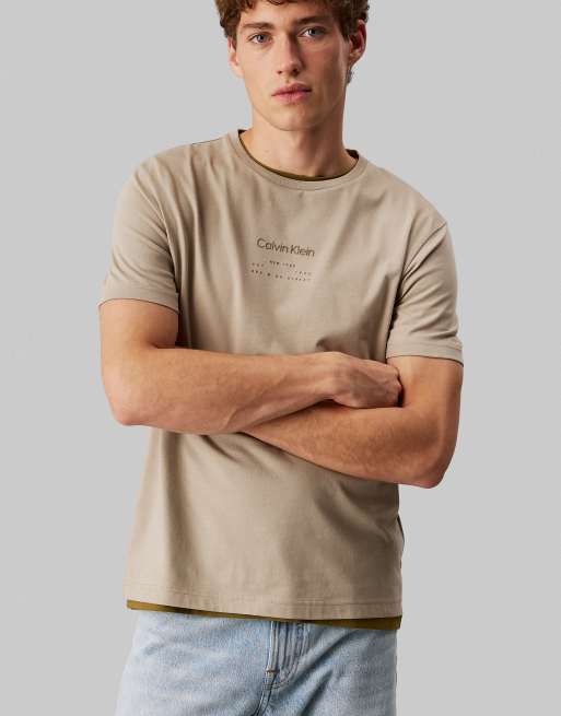 Calvin Klein - T-shirt à logo - Aluminium