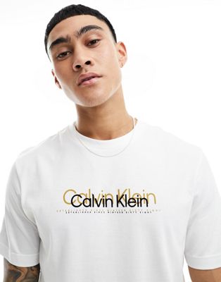 Calvin Klein logo t-shirt in white - ASOS Price Checker
