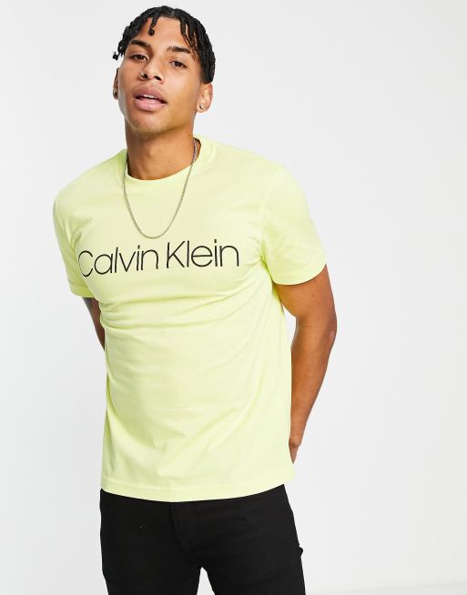 Tee shirt discount calvin klein jaune