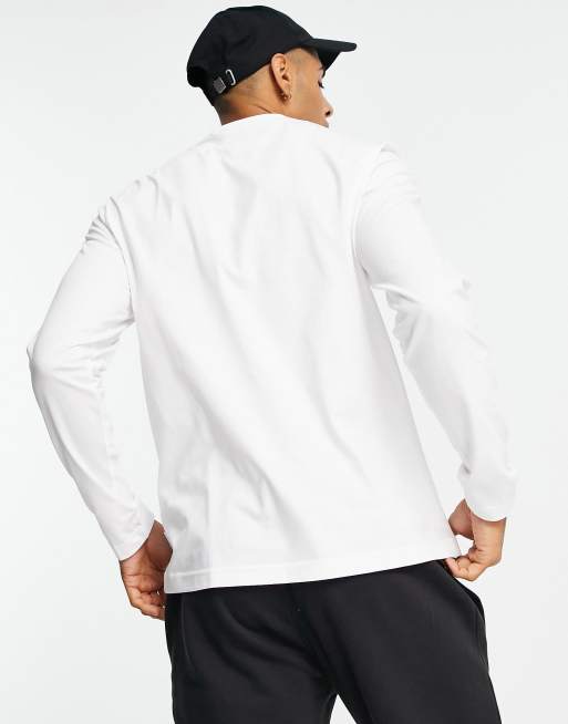 Calvin Klein - T-shirt a maniche lunghe con logo sul braccio, colore bianco, 4 di 4