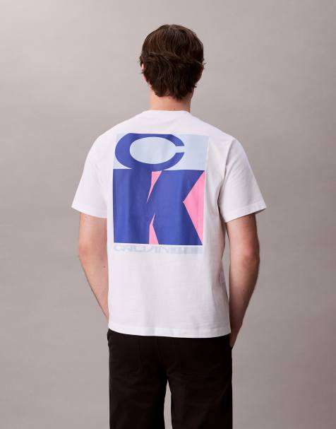 Calvin Klein - T-shirt bianca con grafica sul retro - view 1