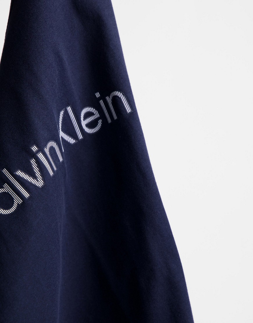 T-shirt blu navy a righe con logo - Calvin Klein T-shirt donna  - immagine1