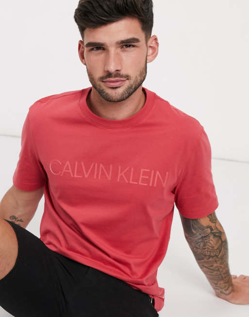 Calvin Klein - T-shirt con logo bicolore