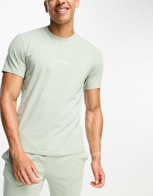 Calvin Klein lounge t shirt in green - ASOS Price Checker
