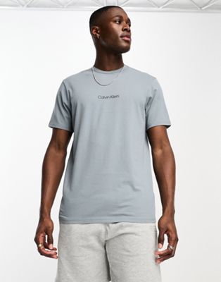 Calvin Klein lounge t shirt in blue - ASOS Price Checker