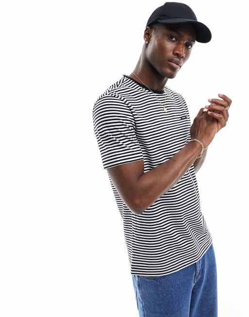 Calvin Klein T shirt en coton ray Noir et blanc ASOS