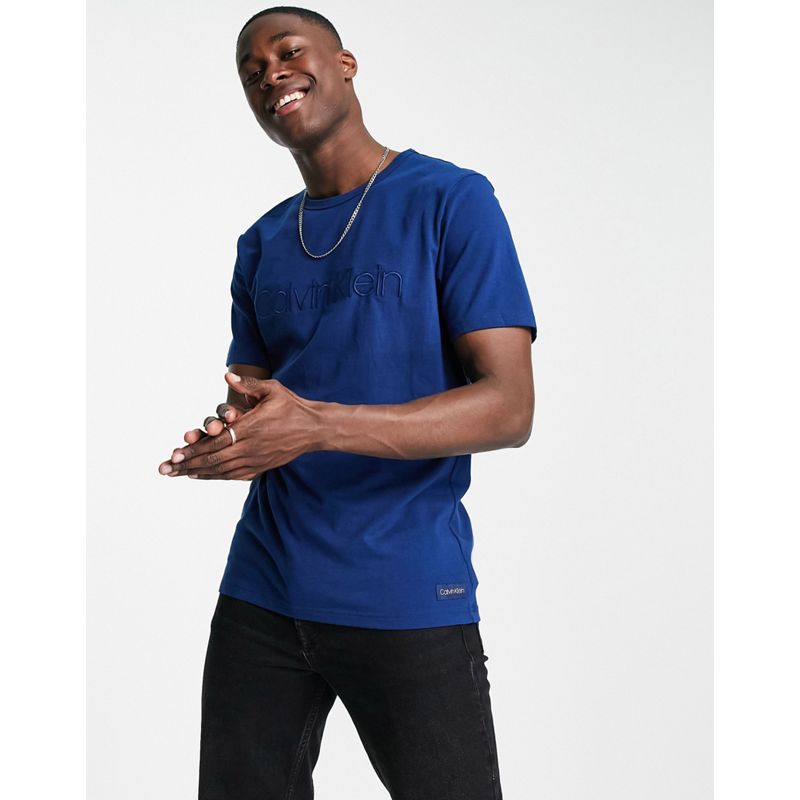 jQIdk  Calvin Klein - T-shirt girocollo blu navy