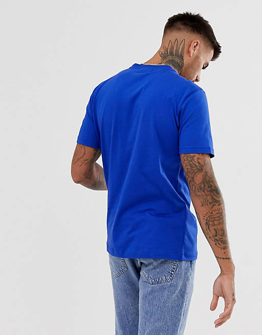 Calvin Klein – T-Shirt in Hellblau mit Rundhalsausschnitt und großem Logo |  ASOS