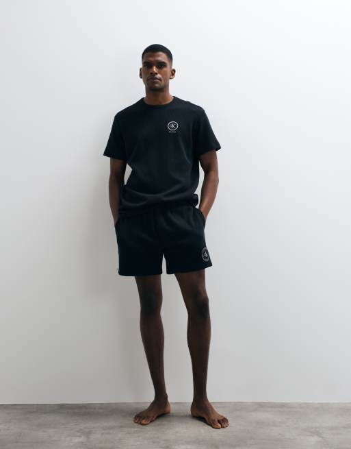 Calvin Klein – Set in Schwarz mit Waffelstruktur, 2 von 3