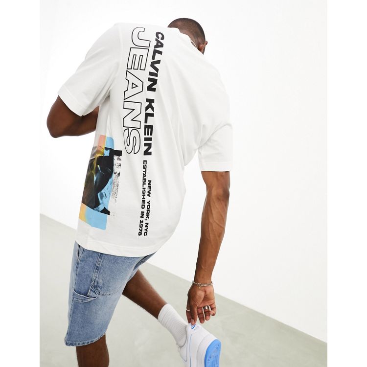 Calvin Klein Jeans cropped t shirt with pocket logo, ASOS