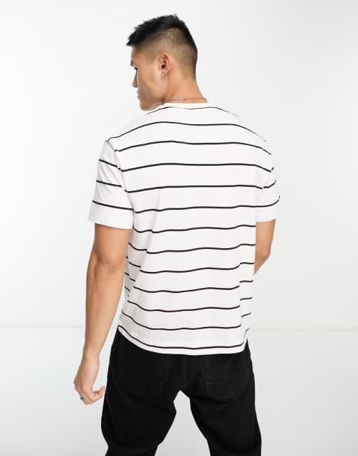 Calvin klein striped on sale t-shirt