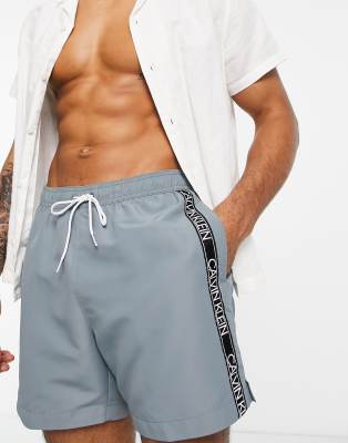 grey calvin klein swim shorts