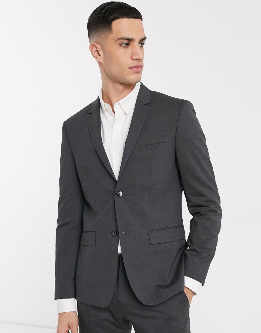 Calvin Klein Tate stretch wool suit jacket-Grey