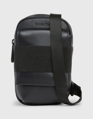 Calvin Klein tech reporter cross body bag in black - ASOS Price Checker