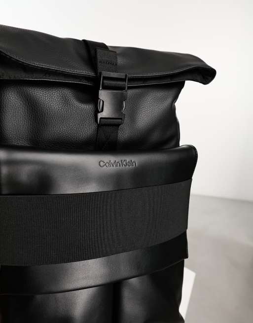 Calvin klein deals roll top backpack