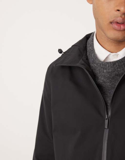 Calvin Klein Tech twill hooded jacket in ck black, 3 of 4