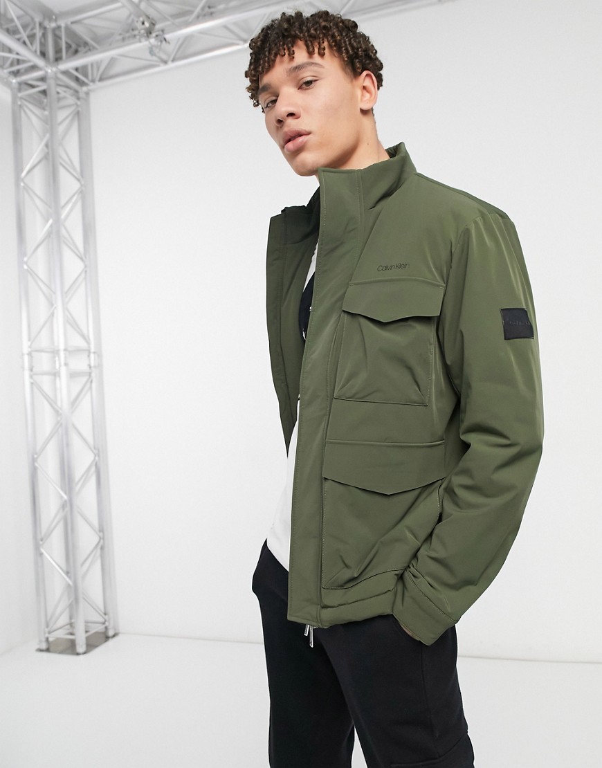 Calvin Klein technical stretch 4 pocket jacket-Green