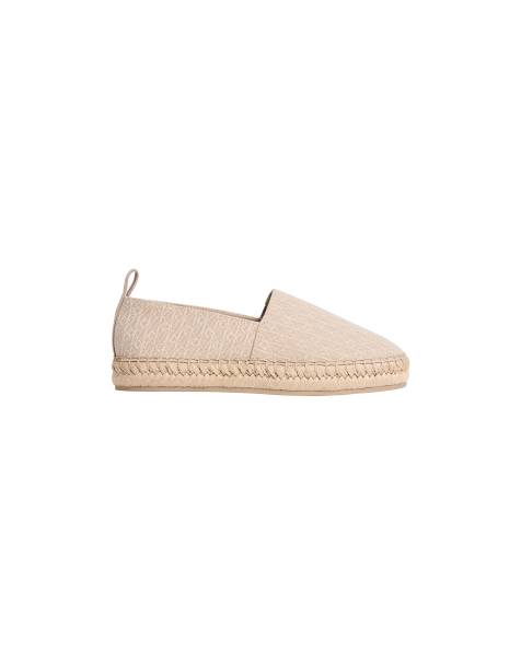 Calvin Klein - Tessa - Espadrilles à logo emblème - Vison argenté - view 1