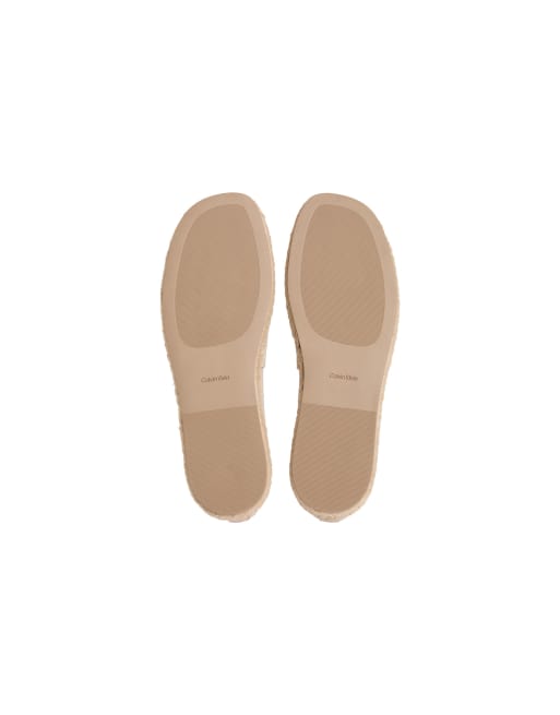Calvin Klein – Tessa – Espadrilles in Silber-Nerzbraun mit Logo-Emblem, 5 von 5
