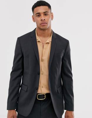 calvin klein black suit jacket