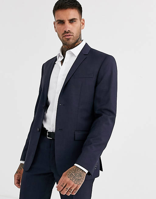 Calvin Klein textured Navy Suit | ASOS