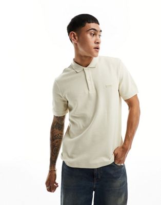 Calvin Klein textured two tone polo shirt in multi