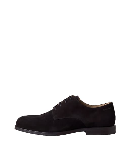 Calvin Klein Theo - derbies à lacets en daim noir total, 2 de 6