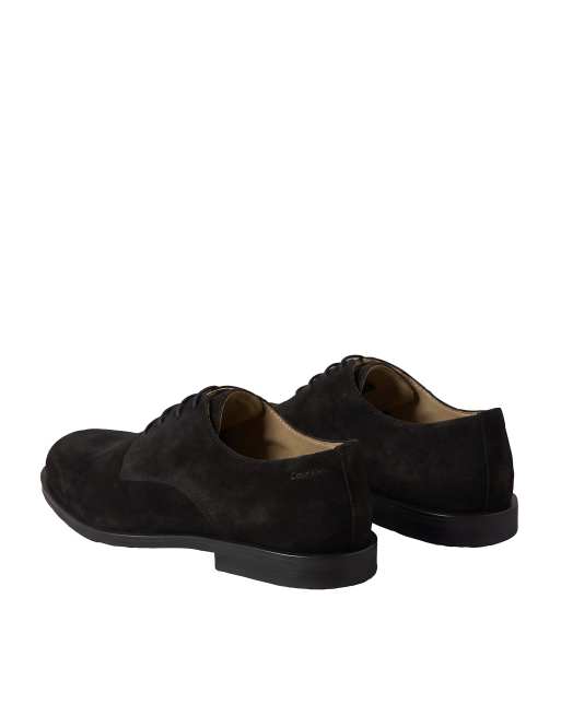 Calvin Klein Theo - derbies à lacets en daim noir total, 3 de 6
