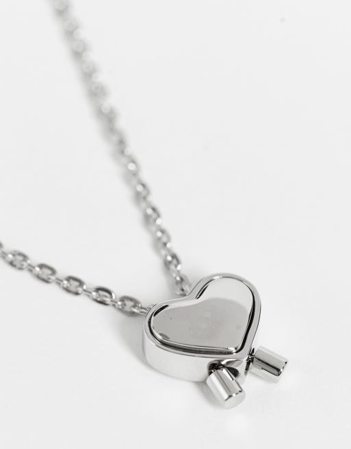 Calvin klein deals heart necklace