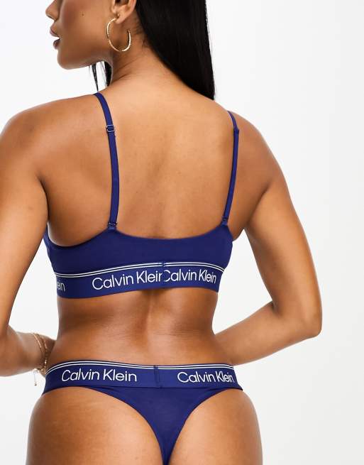 Blue calvin klein thong hotsell