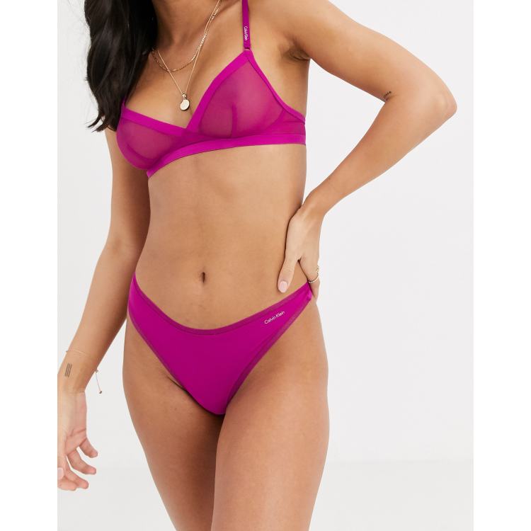 Pink black Calvin Klein Womens Thong - Get The Label