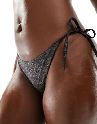 Calvin Klein Tie Side Bikini Bottoms - Archive Solids in black