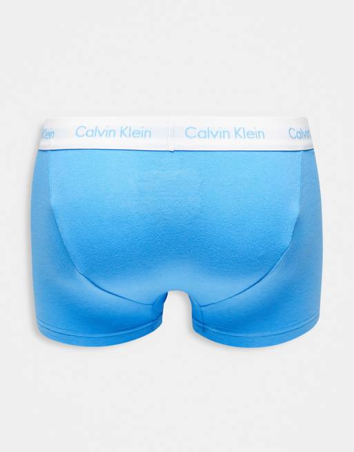 Calvin Klein – Tief sitzende Unterhosen aus Baumwollstretch in Grau/Gelb/Blau, 3er-Pack, 2 von 4